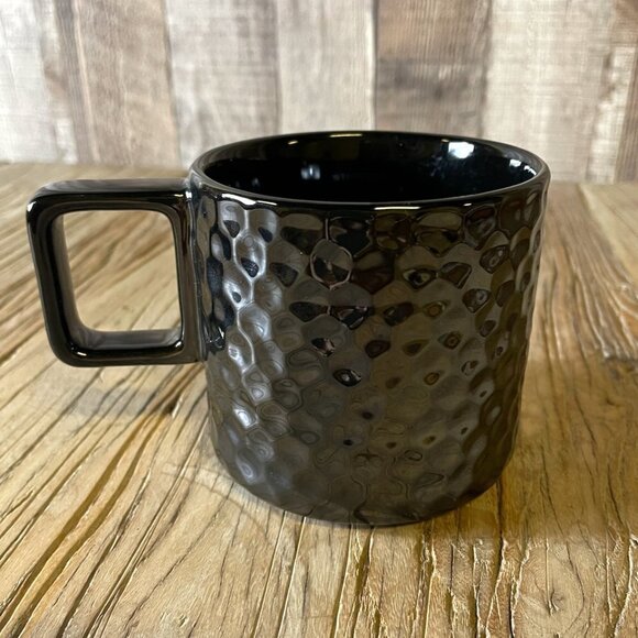 Starbucks Black Mirrored Honeycomb Dimple Coffee Tea Mug - Picture 1 of 4